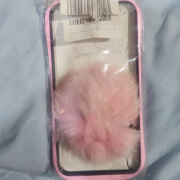 iPhone 11 Pro Max Pink Phone Case with Pom Pom - Picture 3 of 3